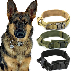 Tactical Nylon Dog Collar for Large Breeds